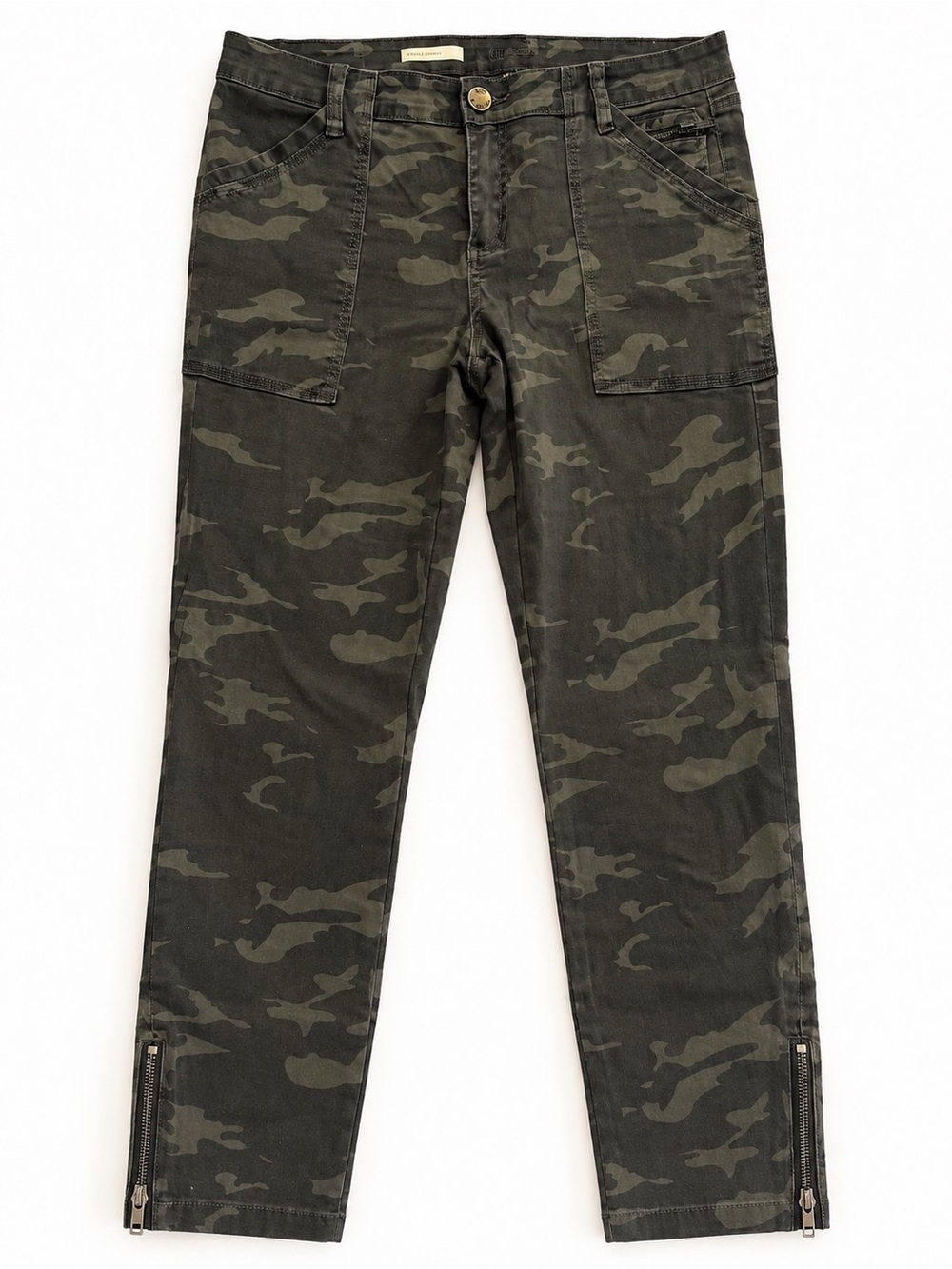 KUT from the Kloth Camo Ankle Skinny Utility Pants Size 10